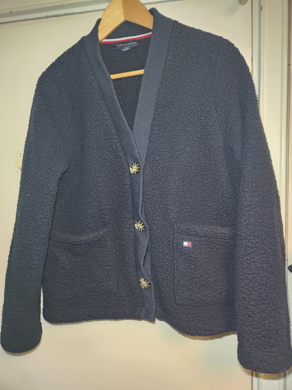타미힐피거 여성 쉐르파 네이비 후리스 가디건 L 상품이미지2