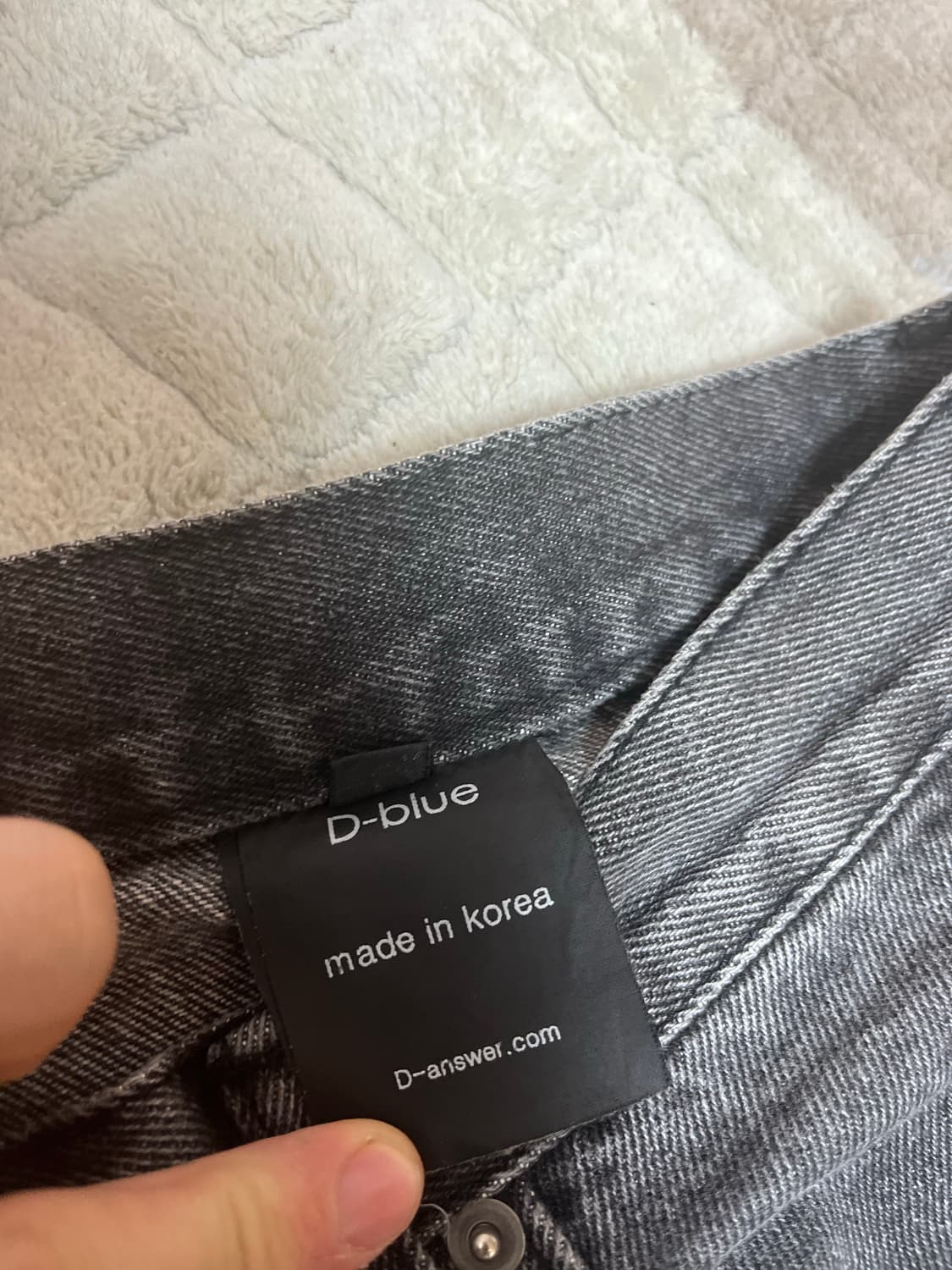 [32.5] DNSR 디엔에스알 시그니처 와이드 데님 팬츠 워시드 그레이 상품이미지6