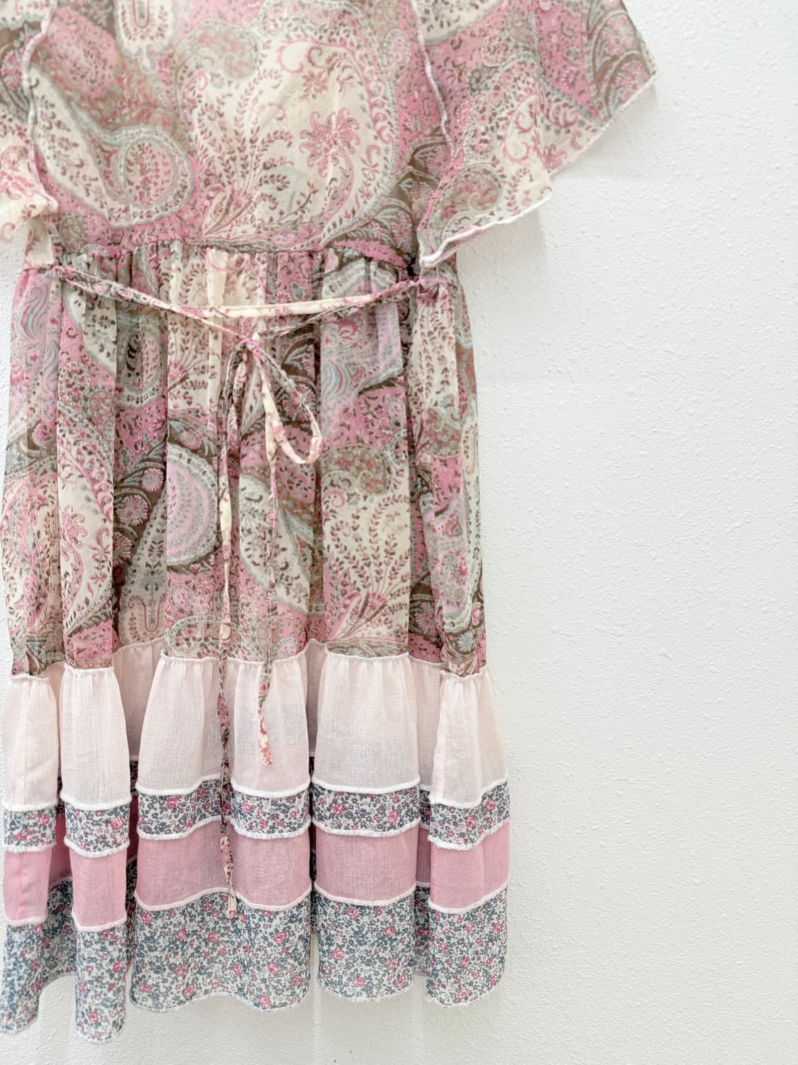 빈티지 MERCURYBUD 레이스 시스루 프릴 미니 원피스 상품이미지6