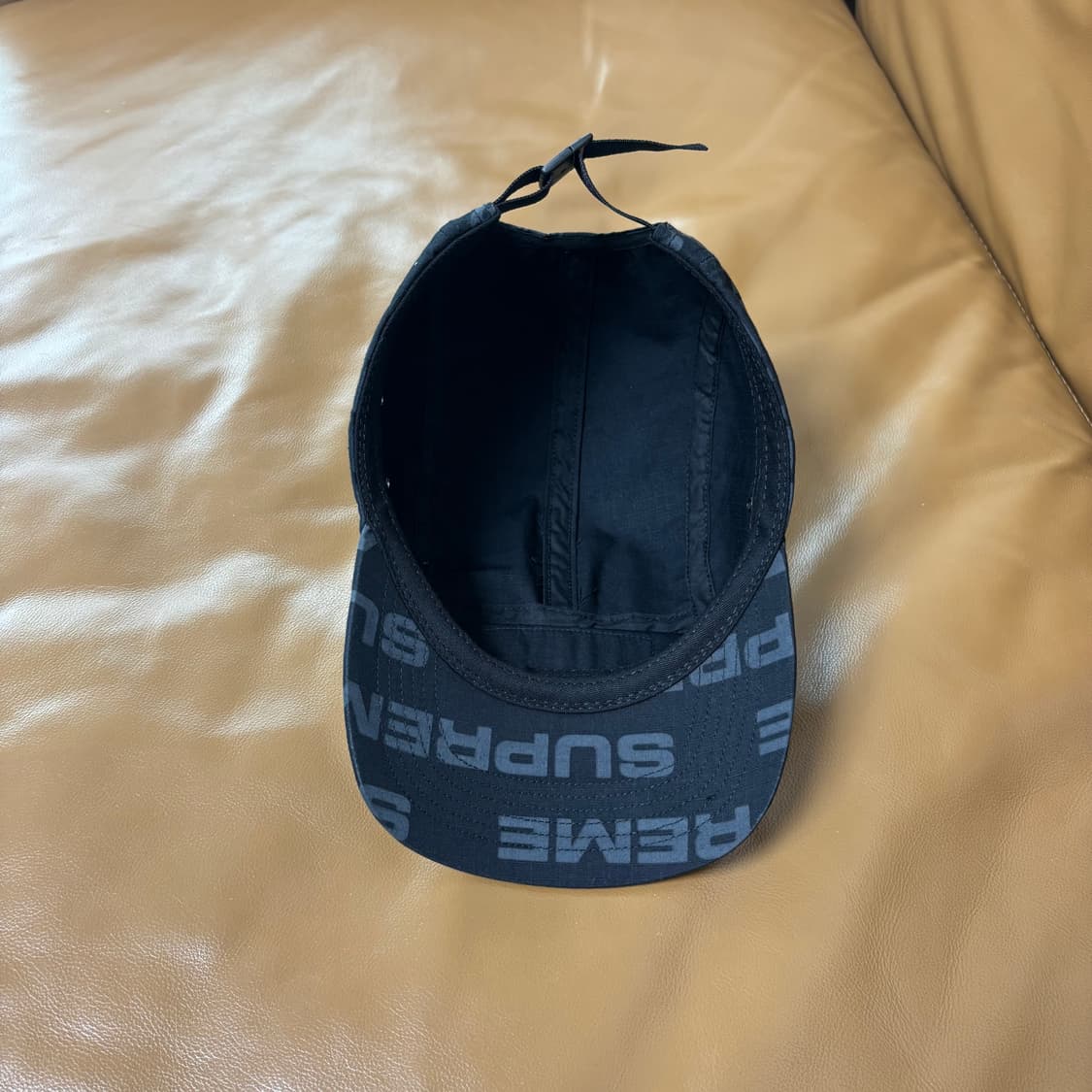 Supreme 슈프림 리액티브 로고 블랙 캠프캡 모자 (Black) 상품이미지6