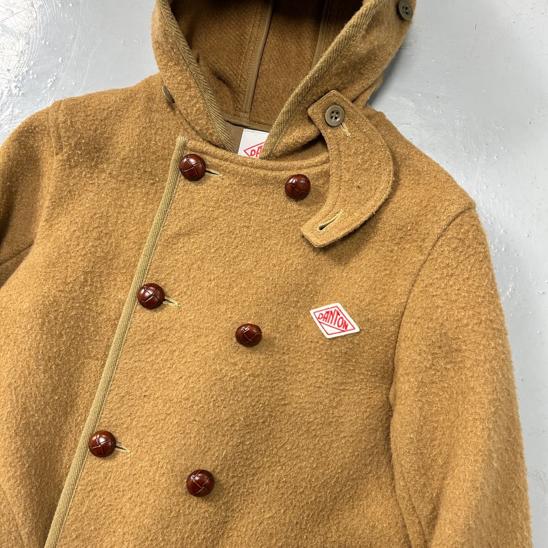 단톤 베이지 더블 후드 코트  상품이미지4