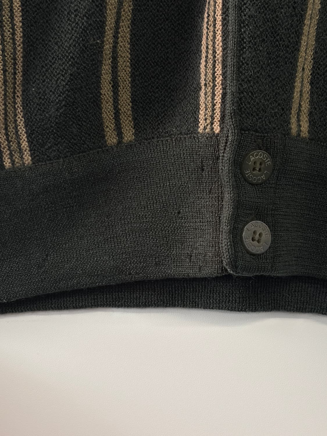 90s 서광 라코스테 울 니트 가디건 상품이미지6