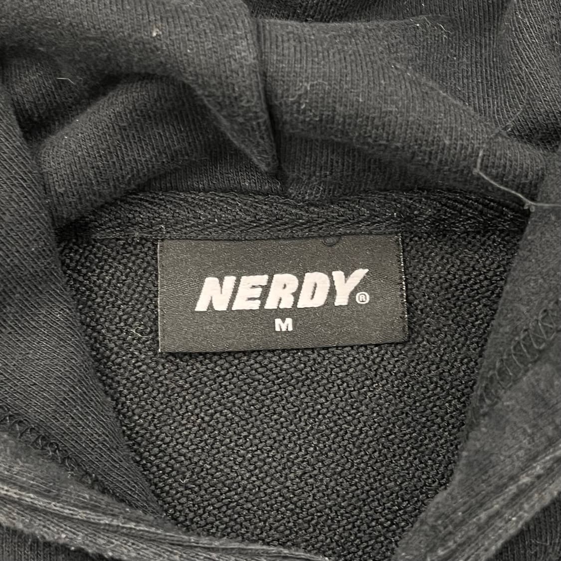 M NERDY 오버핏 후드티 블랙  상품이미지4