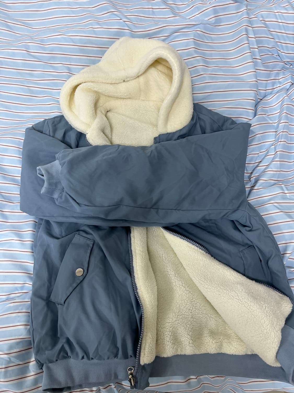 빈티지 양털 후드 점퍼 상품이미지1