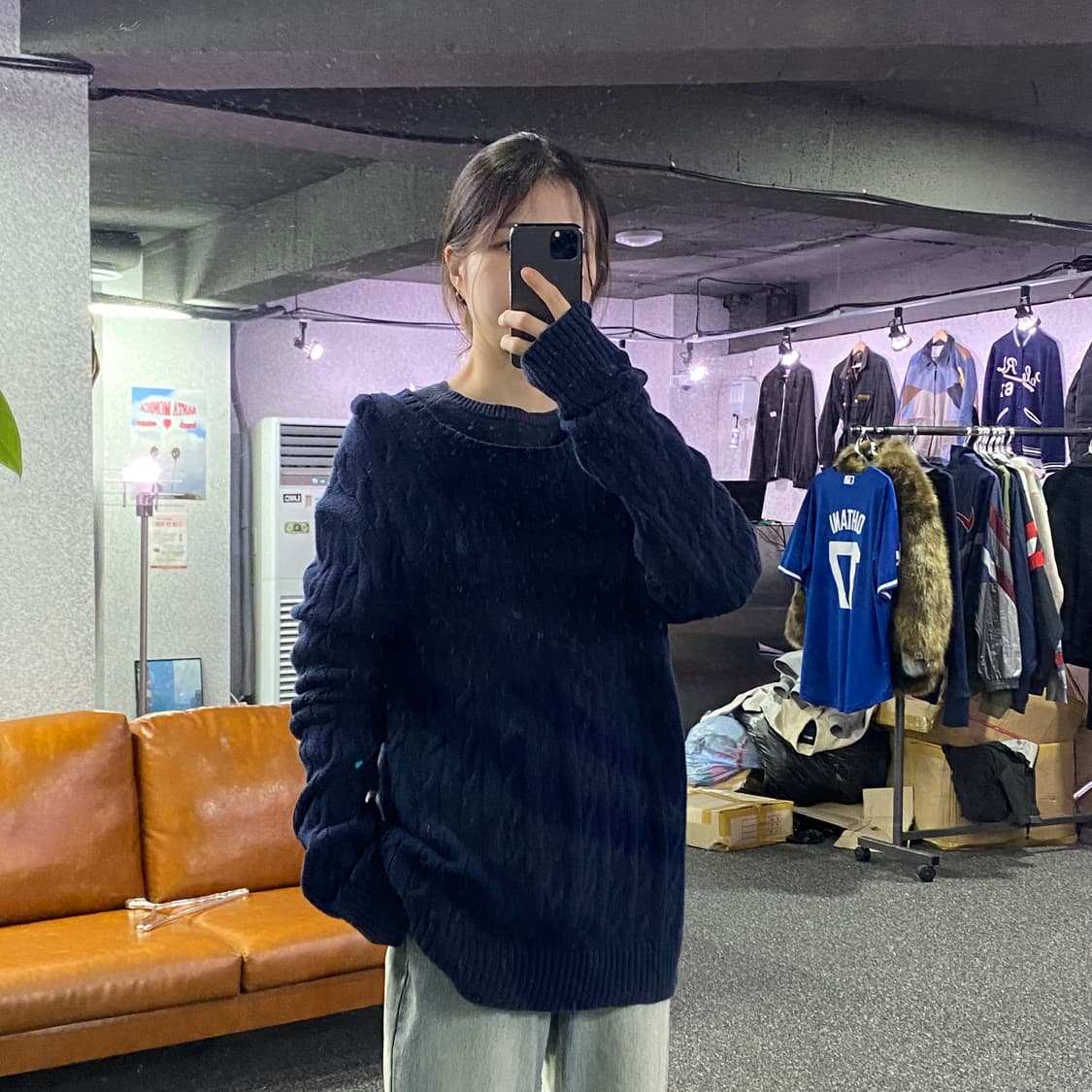 폴로랄프로렌 네이비 꽈배기 니트 B3159 상품이미지1