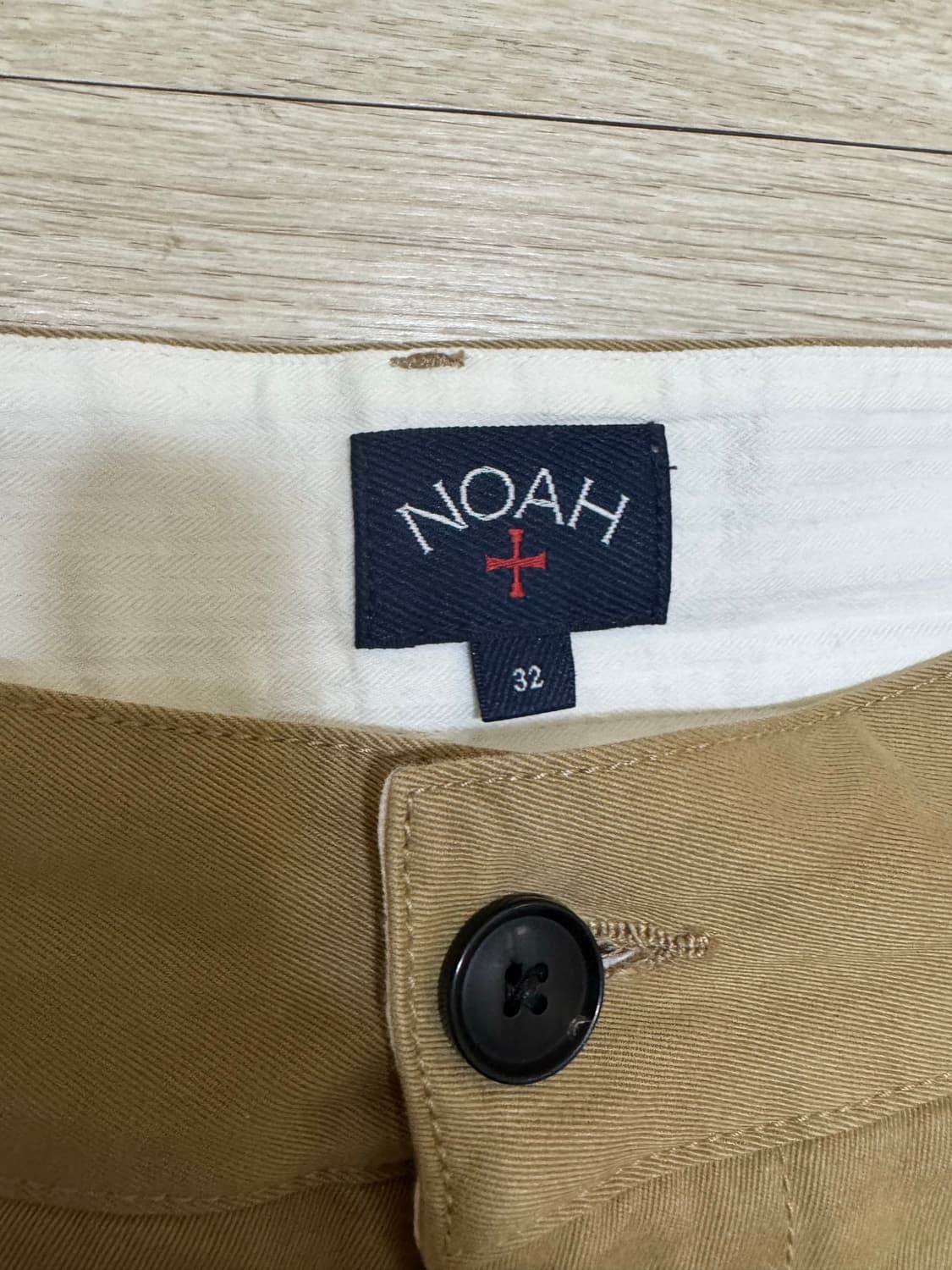 Noah 노아 싱글 플리츠 배기 팬츠 카키 32 노아클로딩 상품이미지2
