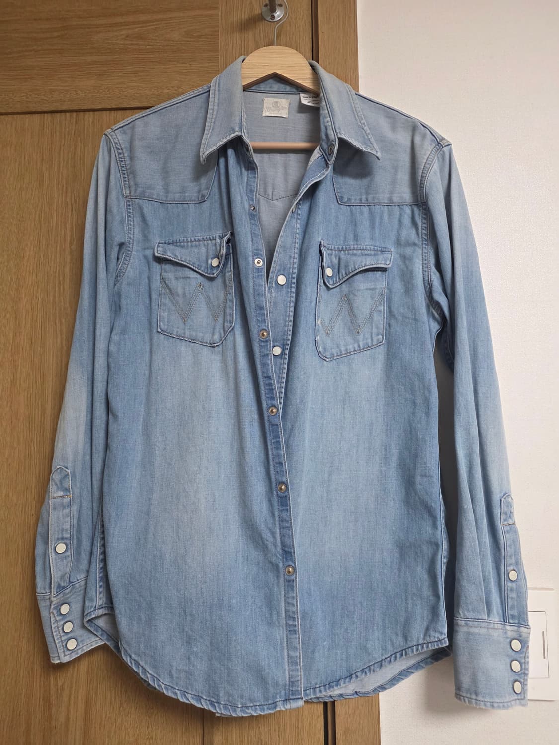 [M] 와코마리아 x 랭글러 웨스턴 데님 셔츠 상품이미지4