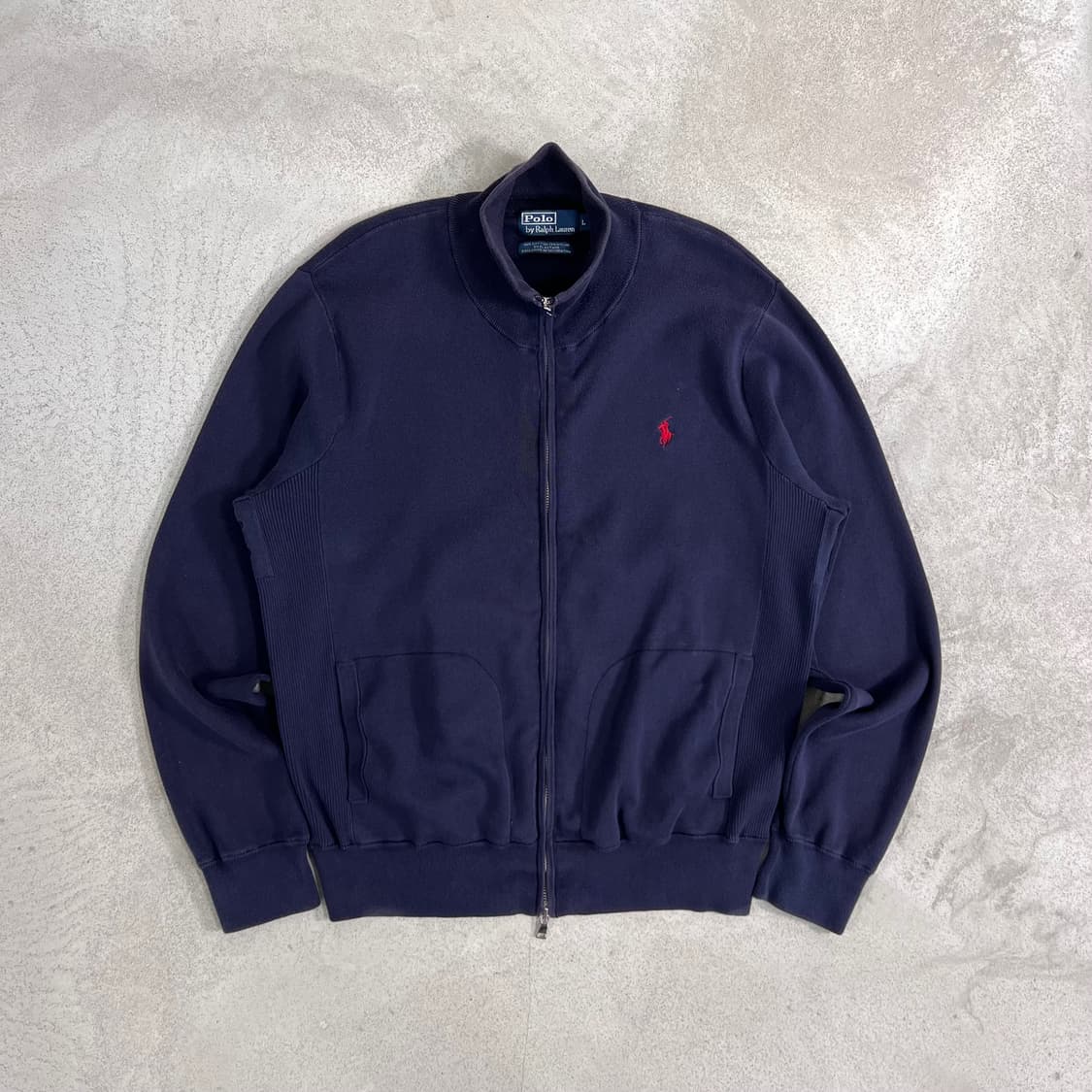폴로 랄프로렌 네이비 집업 스웨터 상품이미지1