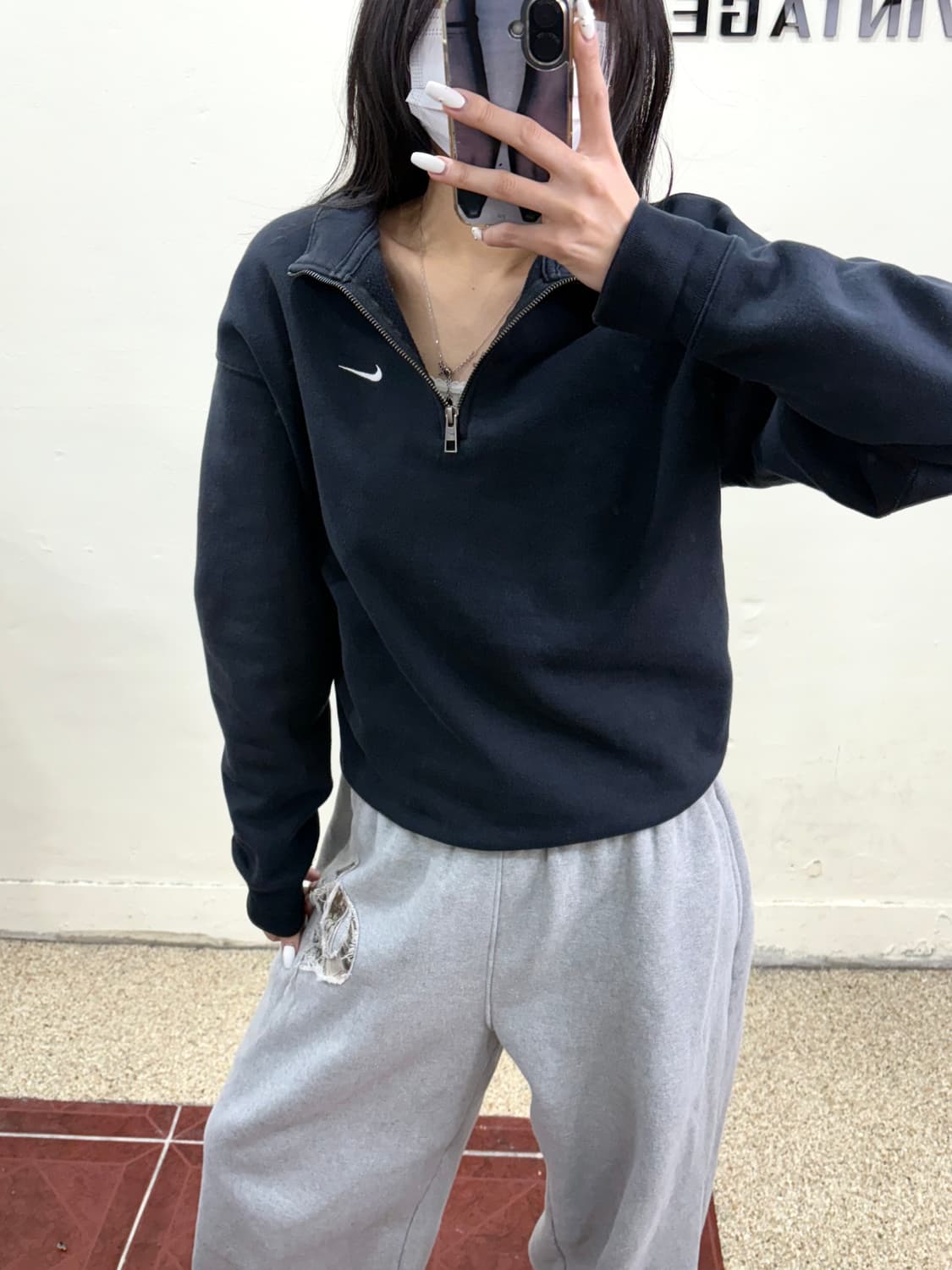 나이키 반집업 맨투맨 상품이미지2