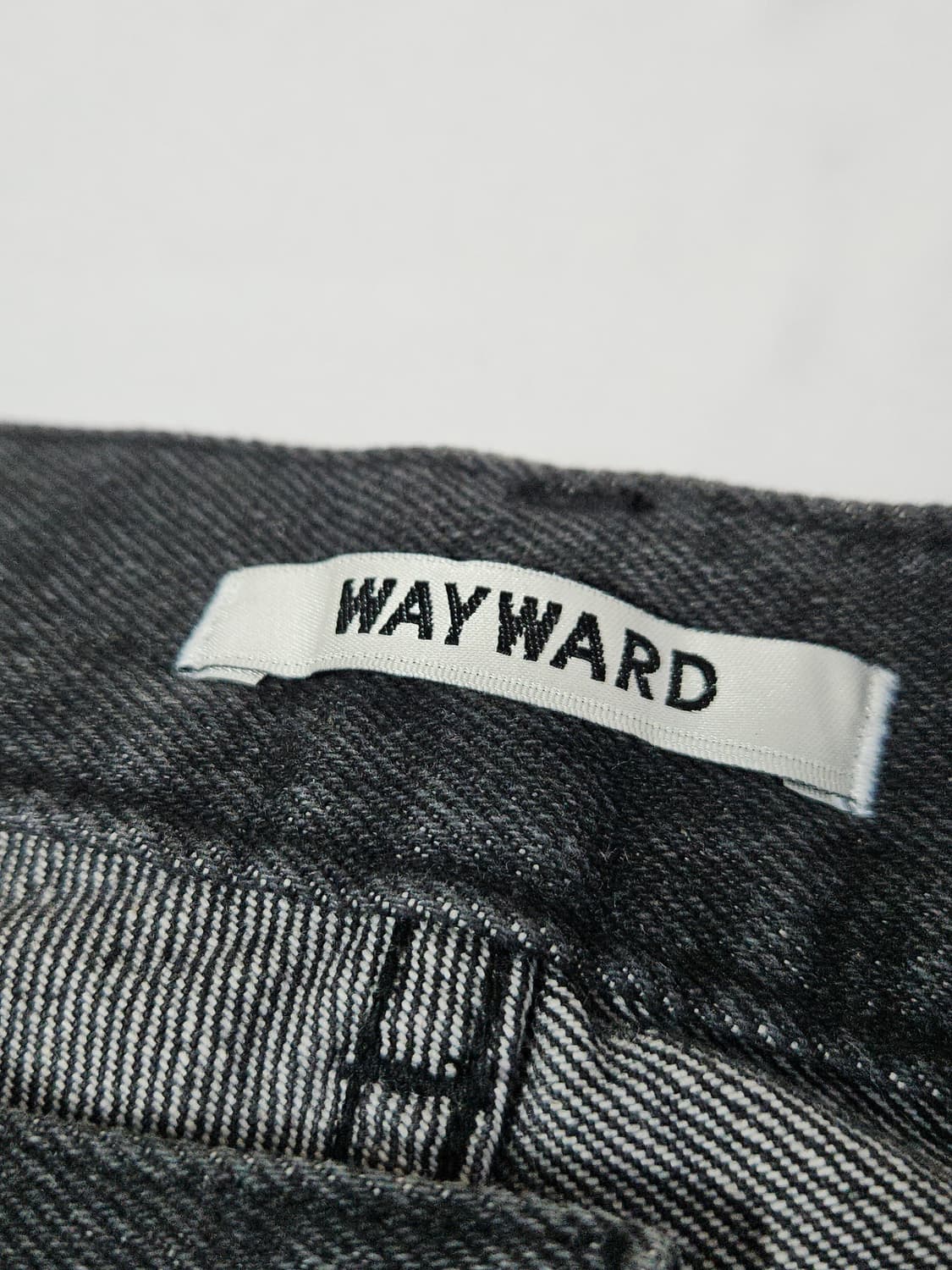 웨이워드 WAYWARD 바이커 와이드 데님팬츠 블랙 진 2사이즈 워크웨어 상품이미지5