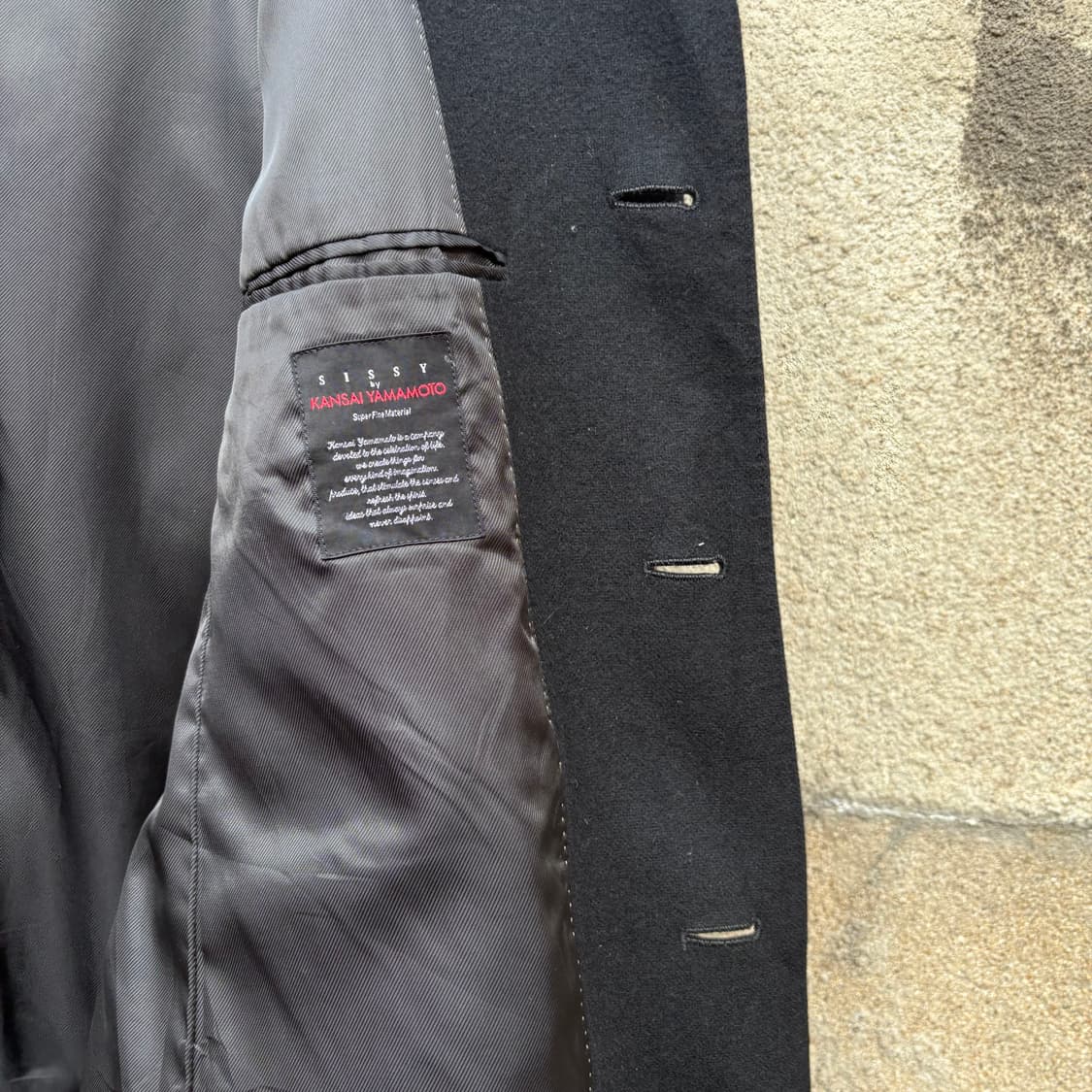 SISSY by 칸사이야마모토 울 캐시미어 블렌드 코트 상품이미지6