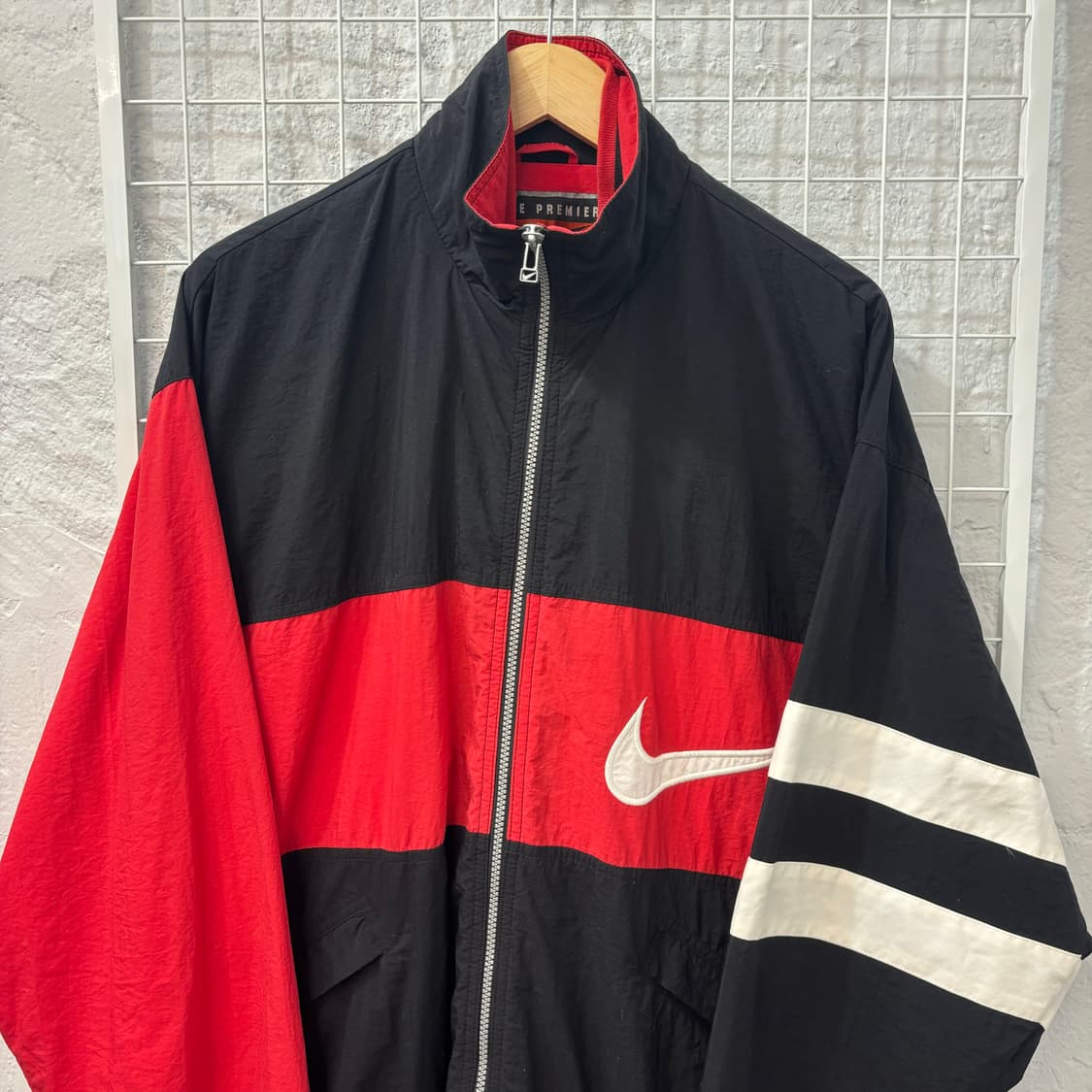 90s 나이키 올드스쿨 검빨 바람막이 XL 상품이미지3