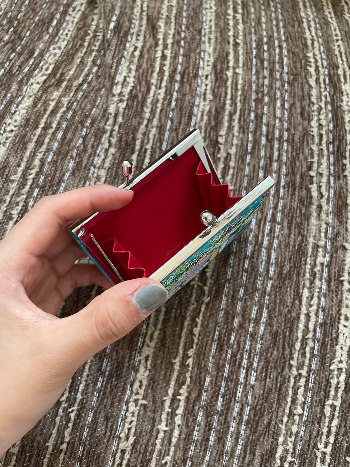 Oriental Blue Satin Pocket Wallet 상품이미지4