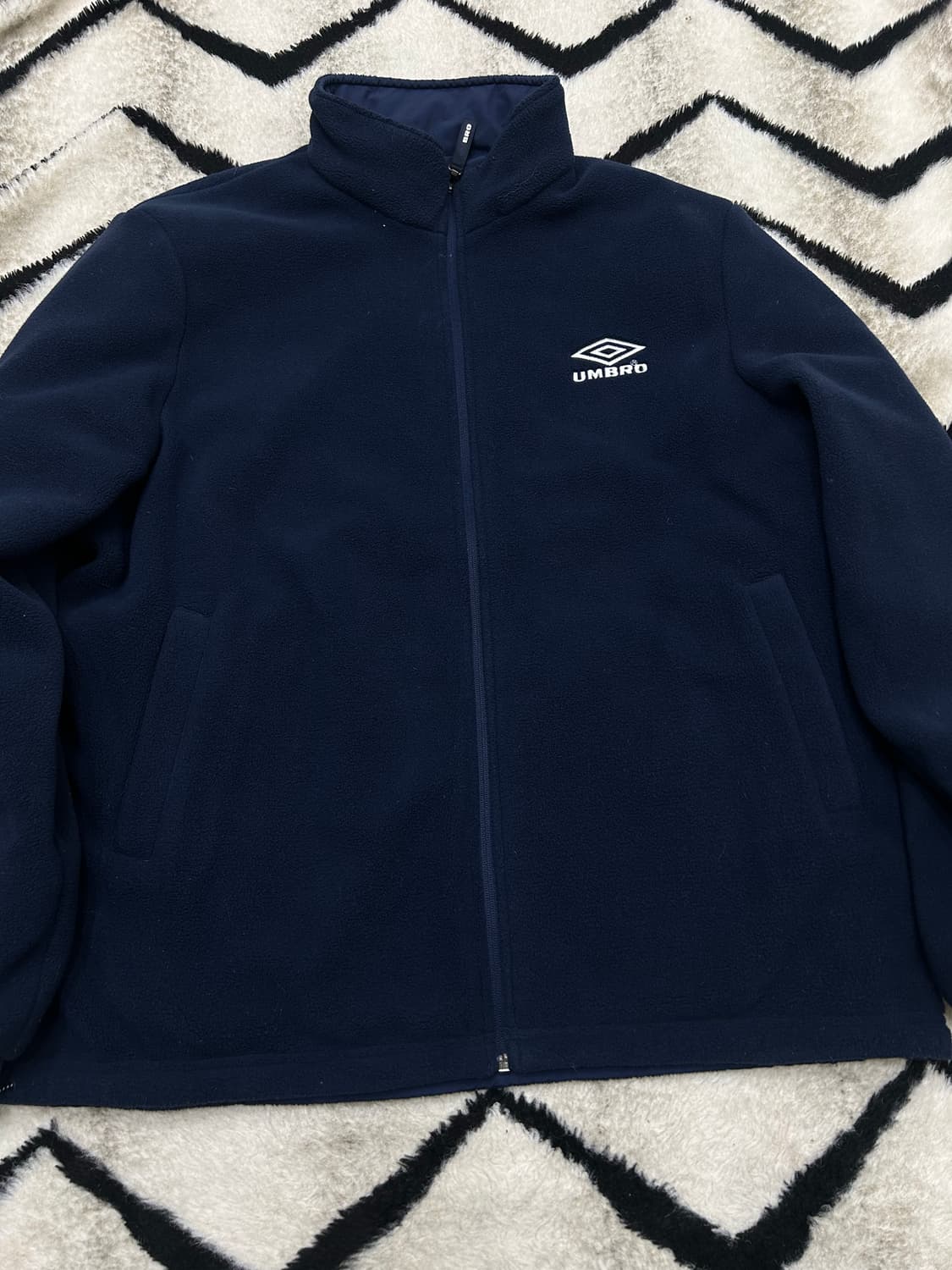 [XL]엄브로 리버시블 플리스 바람막이/네이비 상품이미지4