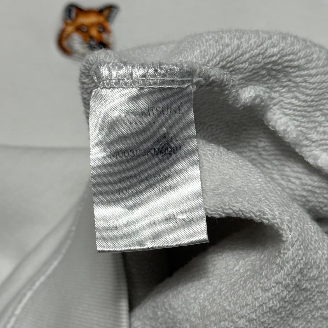 XL 메종키츠네 폭스 헤드 패치 화이트 맨투맨 상품이미지5