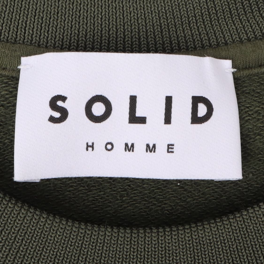 솔리드옴므 신형 카키 백로고 스웻셔츠 상품이미지8