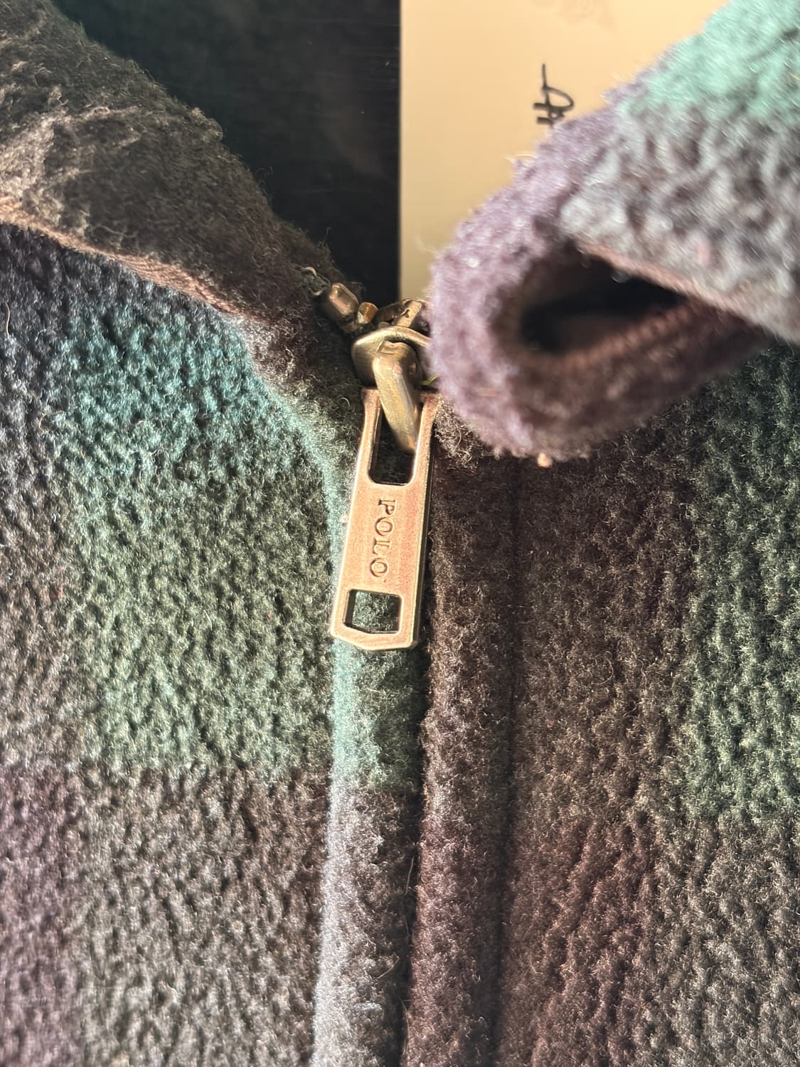 90s 폴로 블랙워치 플리스 집업 자켓 USA 상품이미지3