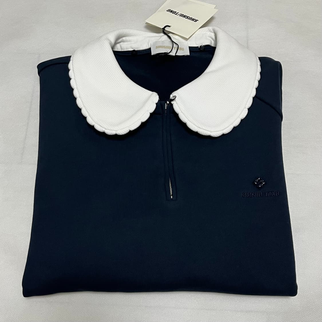 [6,8]슈슈통 25fw 돌 카라 스웨트셔츠/네이비 상품이미지6