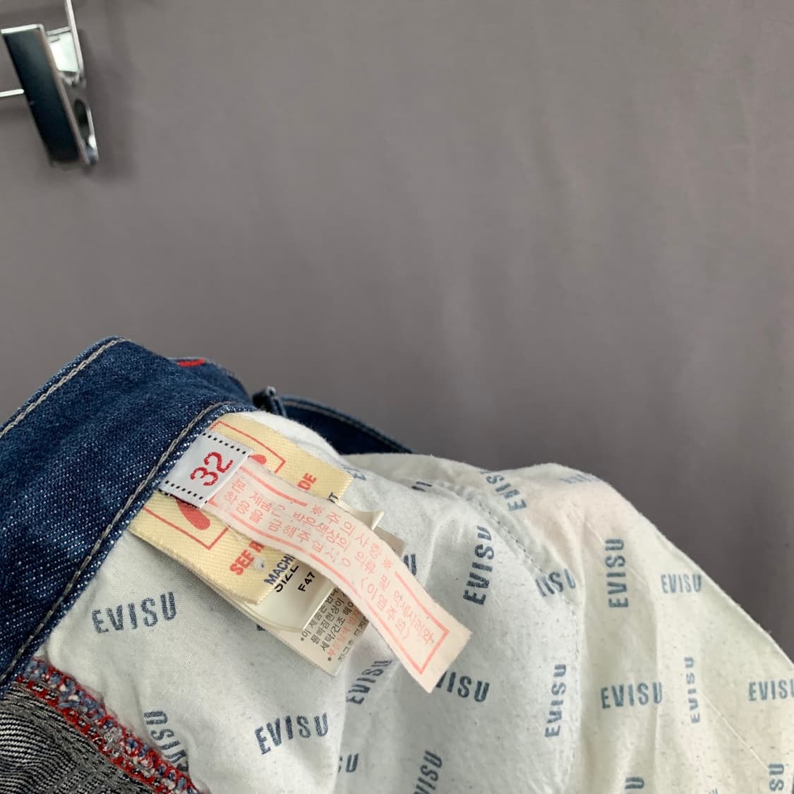 32인치 EVISU 에비수 카펜터 버뮤다 데님 쇼츠 청반바지 상품이미지7