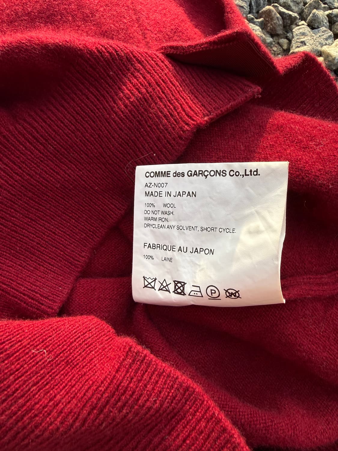 Comme des garcons 꼼데가르송 레드와펜 가디건 상품이미지5