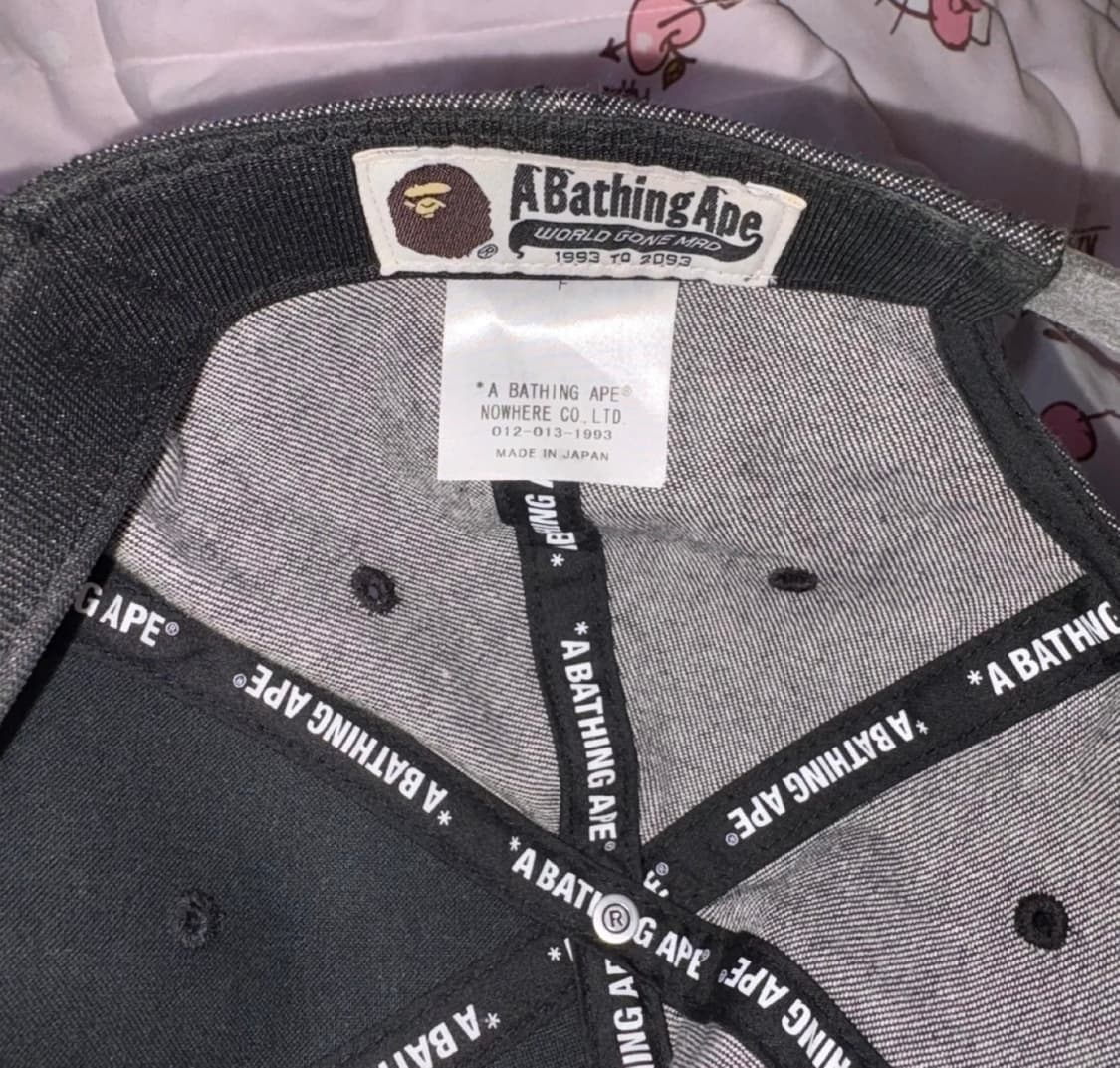 베이프 컬리지 데님 일자캡 상품이미지2