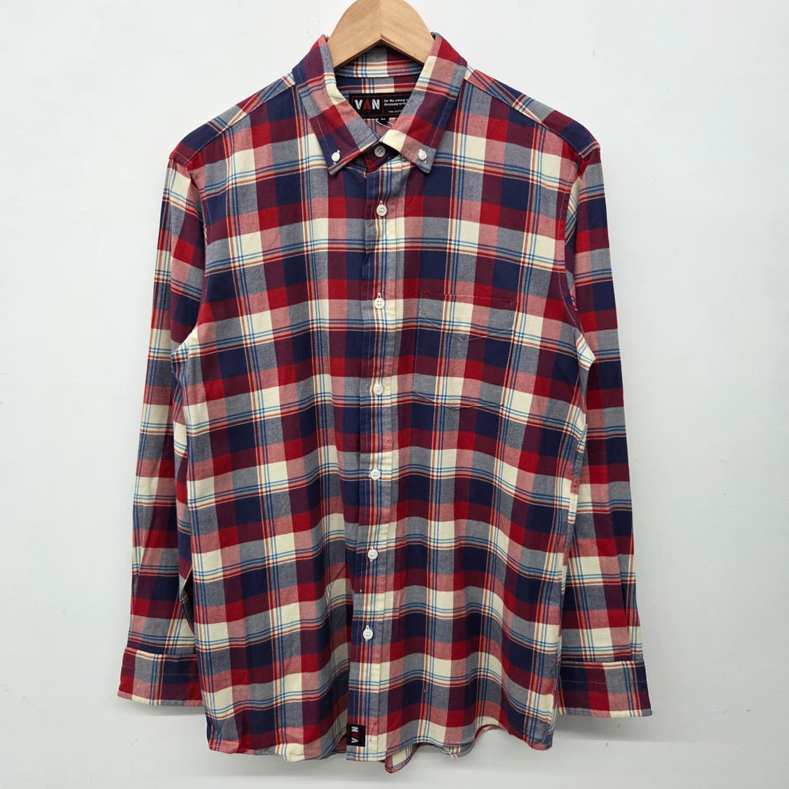 van 밴 체크셔츠 남L 상품이미지2