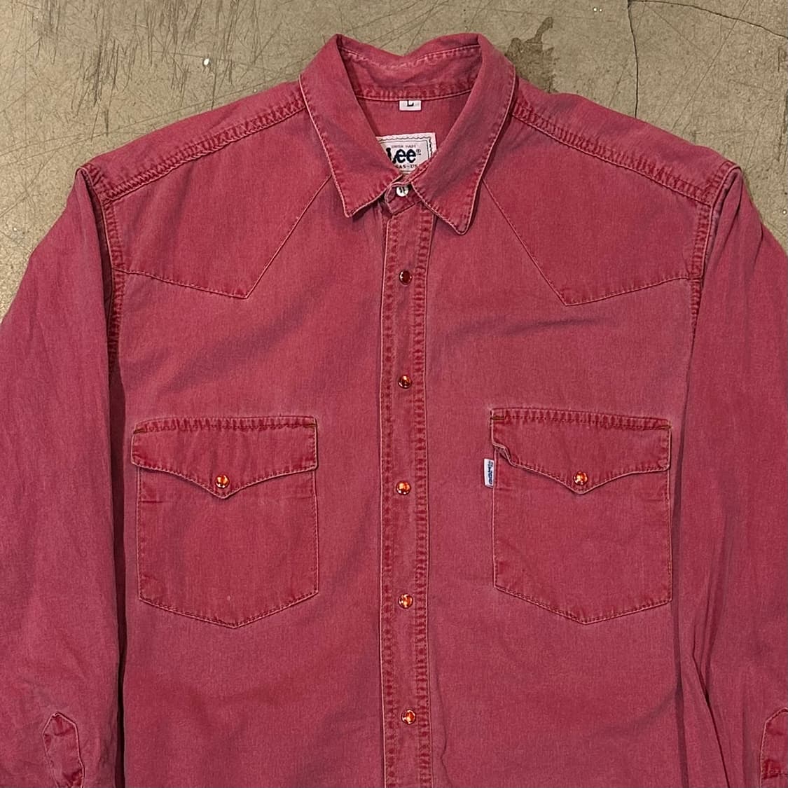 L LEE 빈티지 핑크 웨스턴 포켓 셔츠 상품이미지1