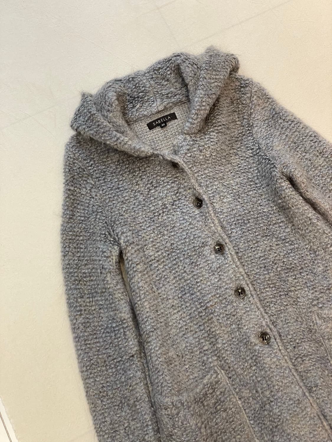 일본빈티지 모헤어 후드롱가디건 상품이미지1