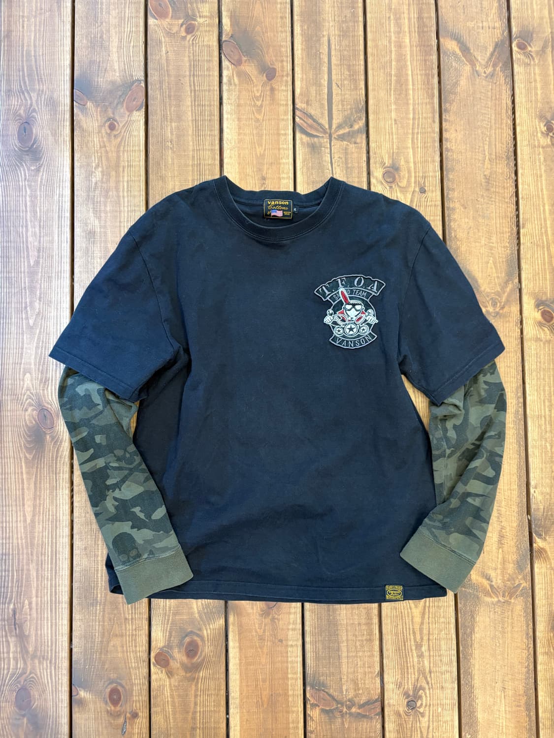 밴슨 카모 레이어드 티셔츠 상품이미지5