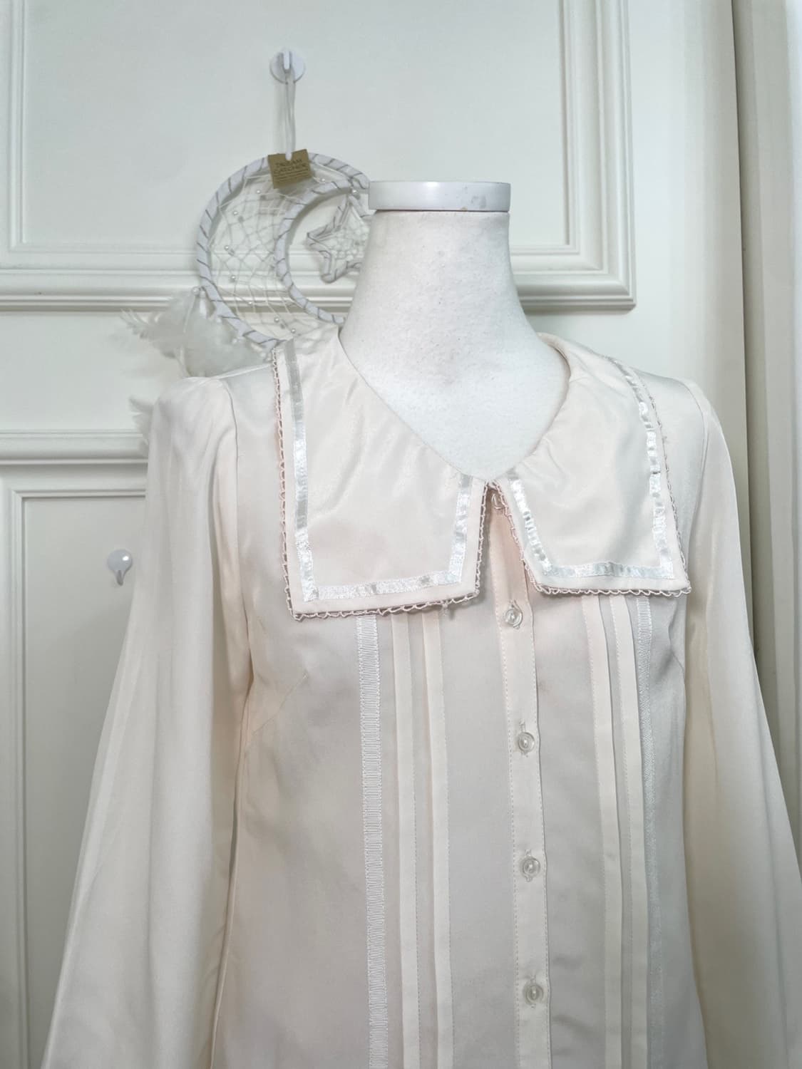 ivory collar bow point blouse 상품이미지9