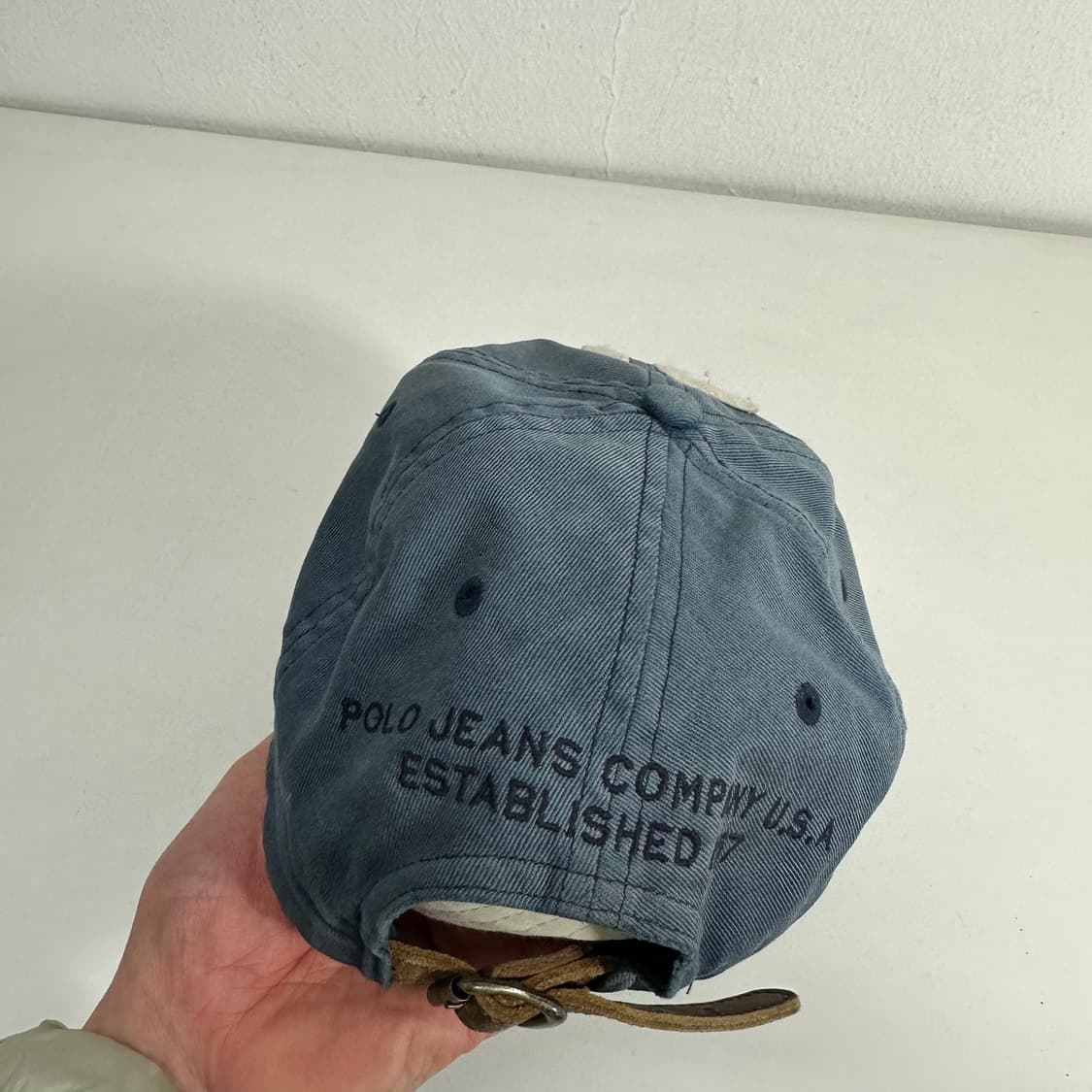 OS 폴로 진스 청색 빈티지 빅로고 볼캡 상품이미지3