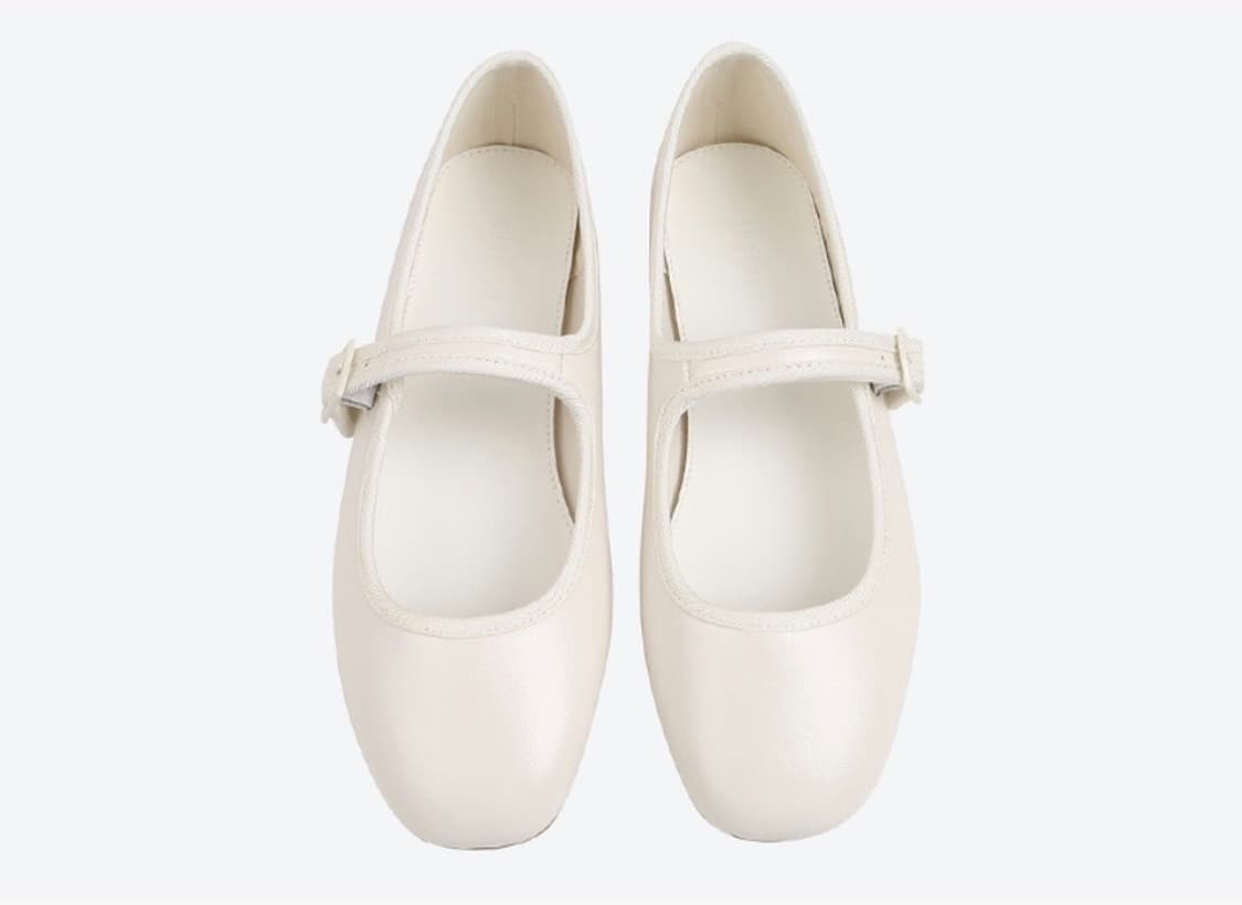 슈펜 뉴 스윗버튼 메리제인 플랫슈즈 1cm white 상품이미지2