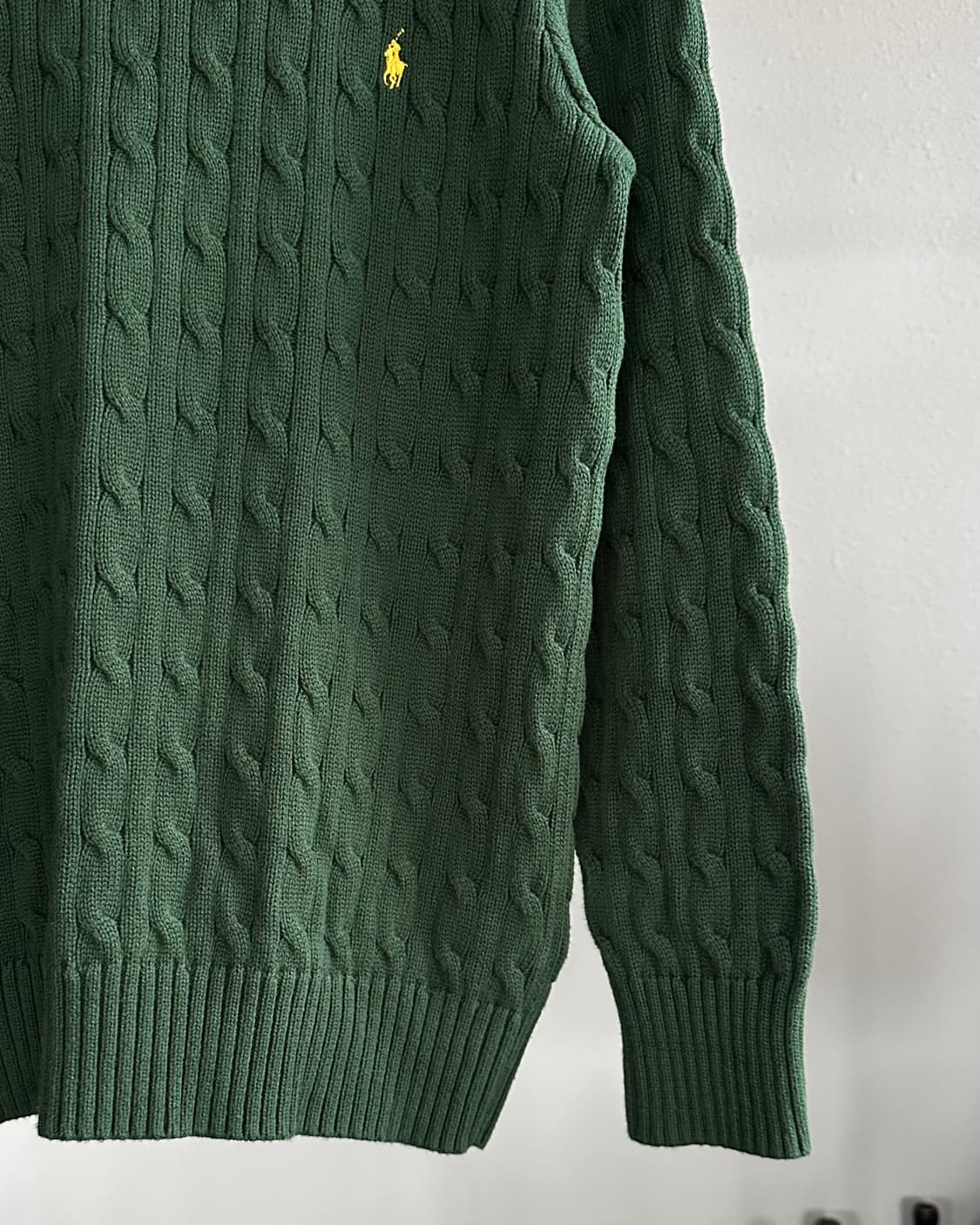 [L]폴로 랄프로렌 꽈배기 케이블 니트 그린 상품이미지5