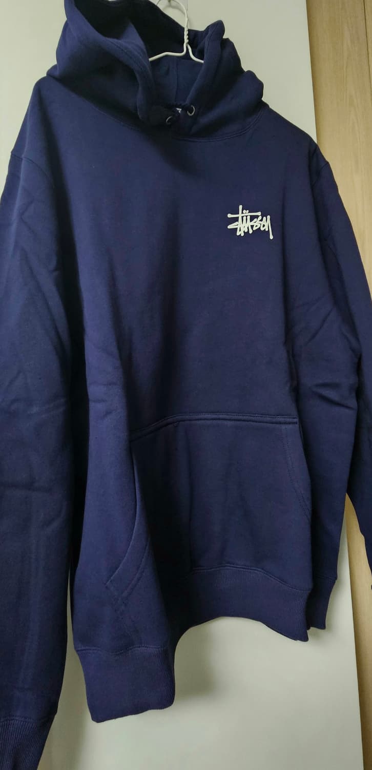 스투시 기모 네이비 후드 티 M 상품이미지1