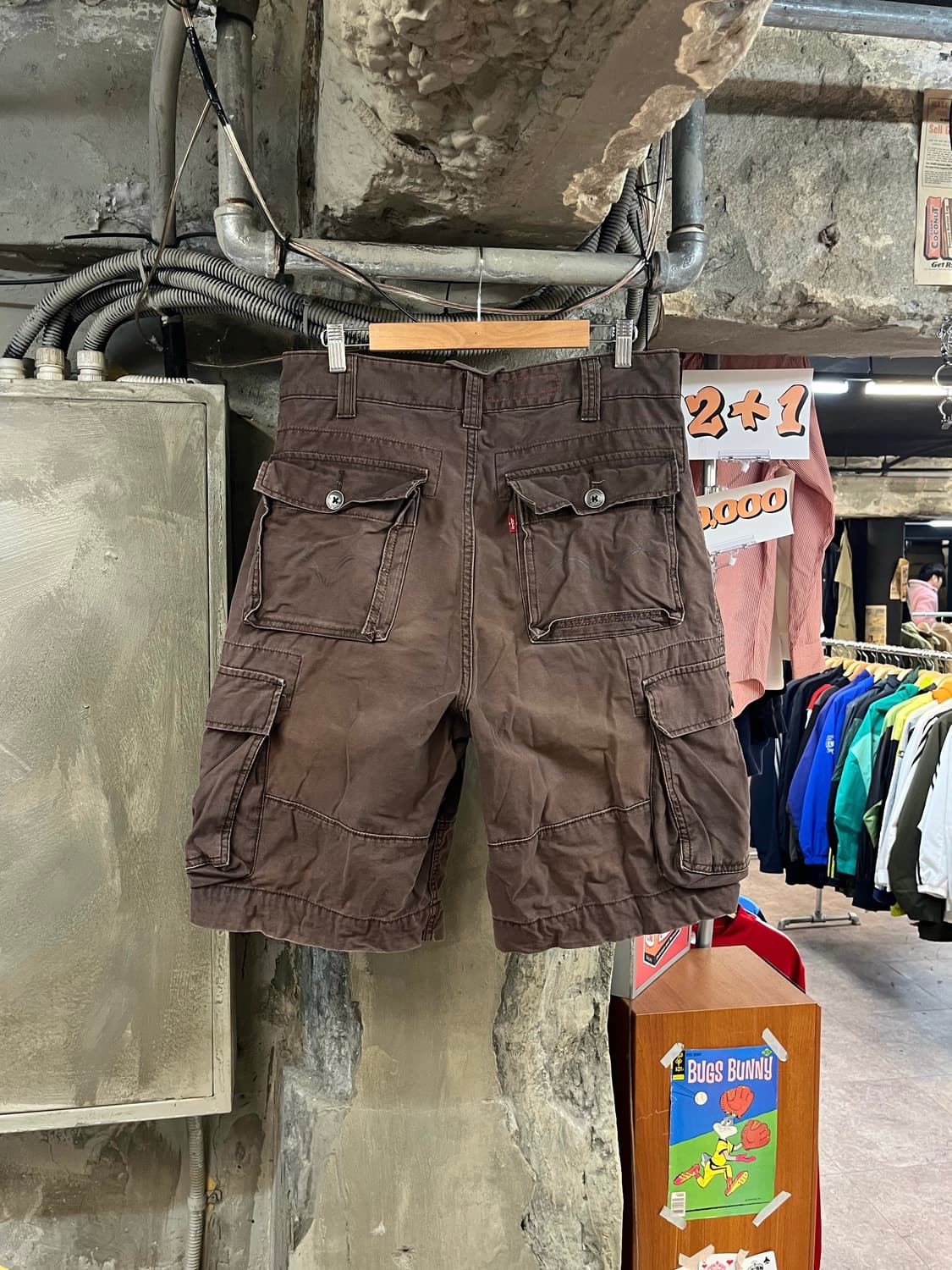 리바이스 카고 하프 팬츠 브라운 W32 #csz3382 상품이미지2
