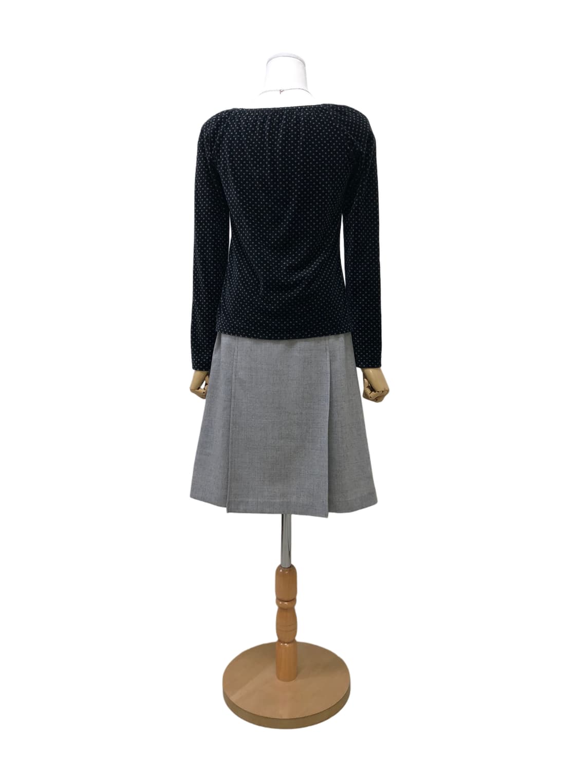 스퀘어 넥 도트 티셔츠 상품이미지6