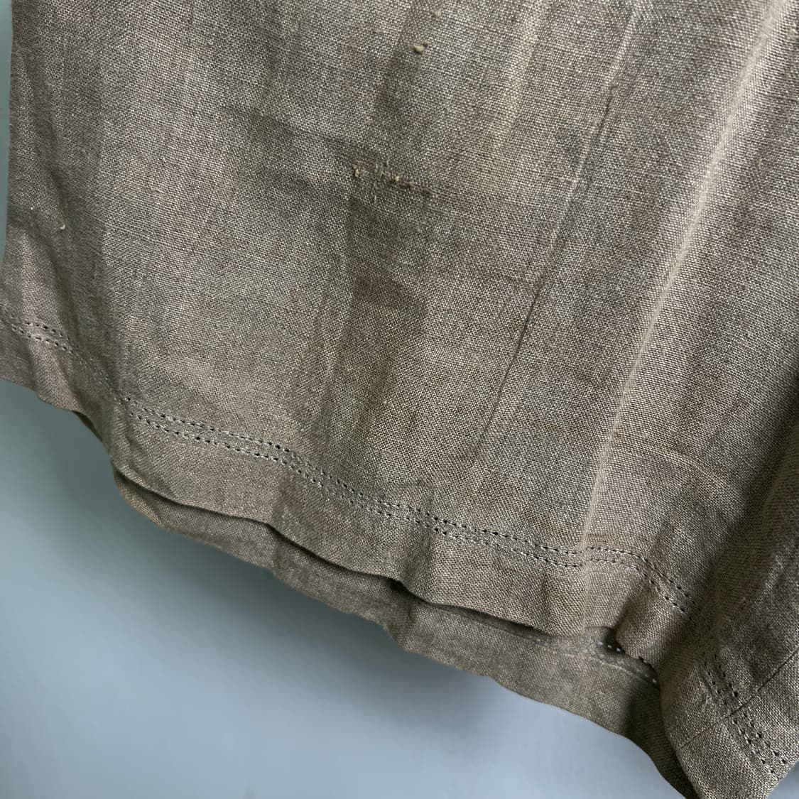 90's 이세이미야케 플랜테이션 린넨 턱 와이드 하프 팬츠  상품이미지9