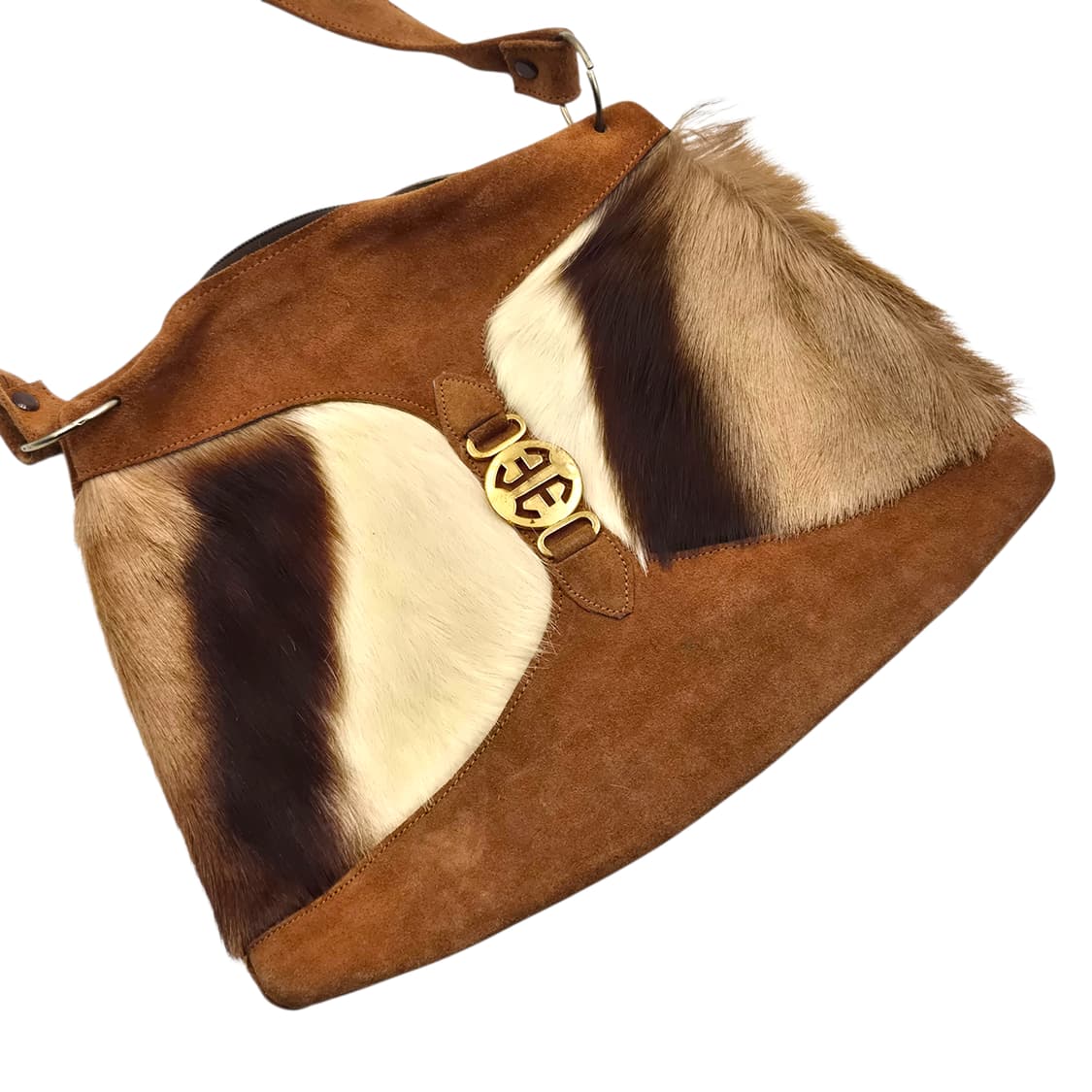 70s 핸드메이드 리얼 송치 스웨이드 숄더백 상품이미지2