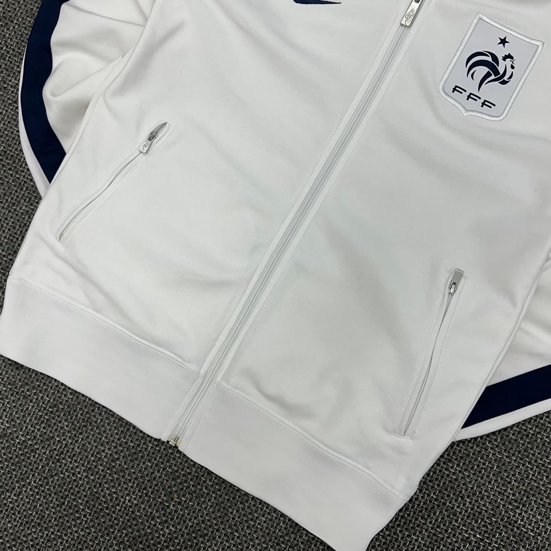 나이키 프랑스 축구 국대 빈티지 화이트 져지 L 상품이미지5