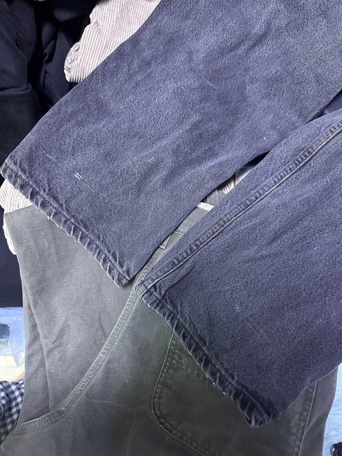 [34X32] 빈티지 리바이스 실버탭 배기 흑청 데님 팬츠 상품이미지5