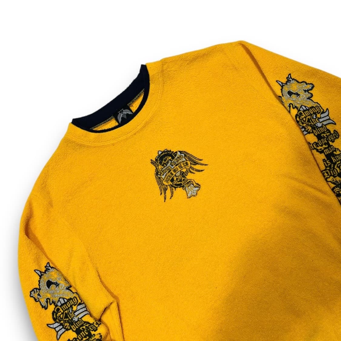 펑크 디그 딥 크로스 윙 트라이벌 후리스 노랑 맨투맨 상품이미지2