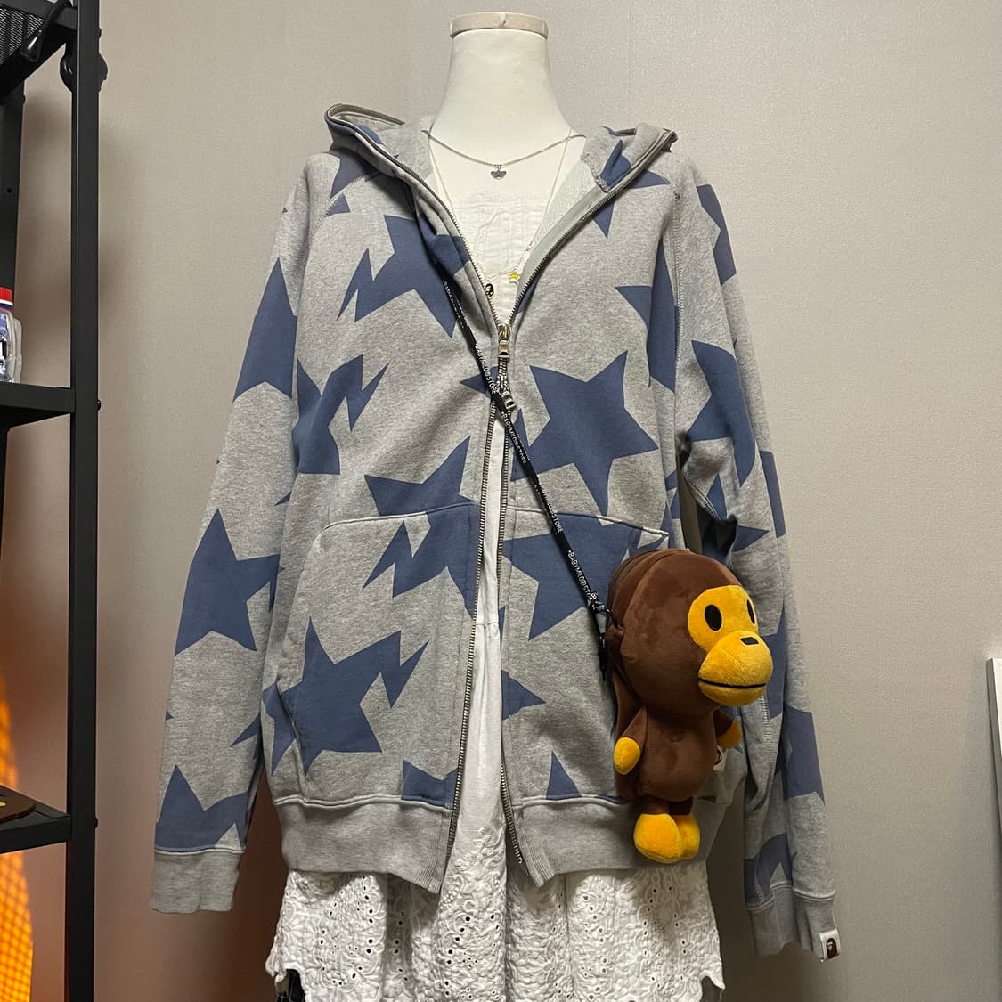 bape 스타 집업 그레이 상품이미지3