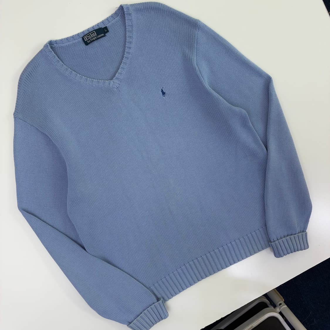 Polo 폴로 랄프로렌 라벤더 코튼 니트 상품이미지2