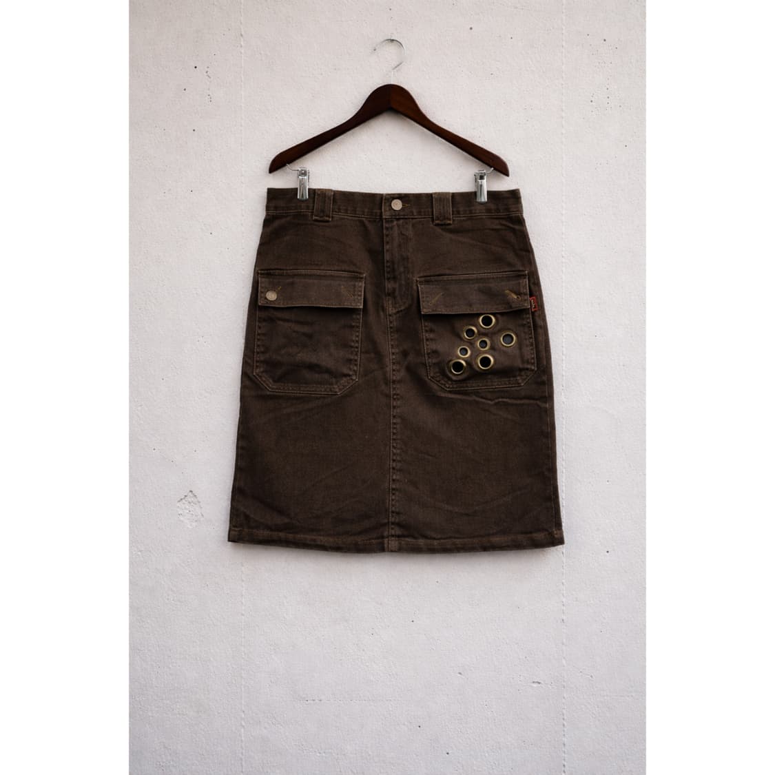 쇠고리 갈색 스커트 상품이미지2
