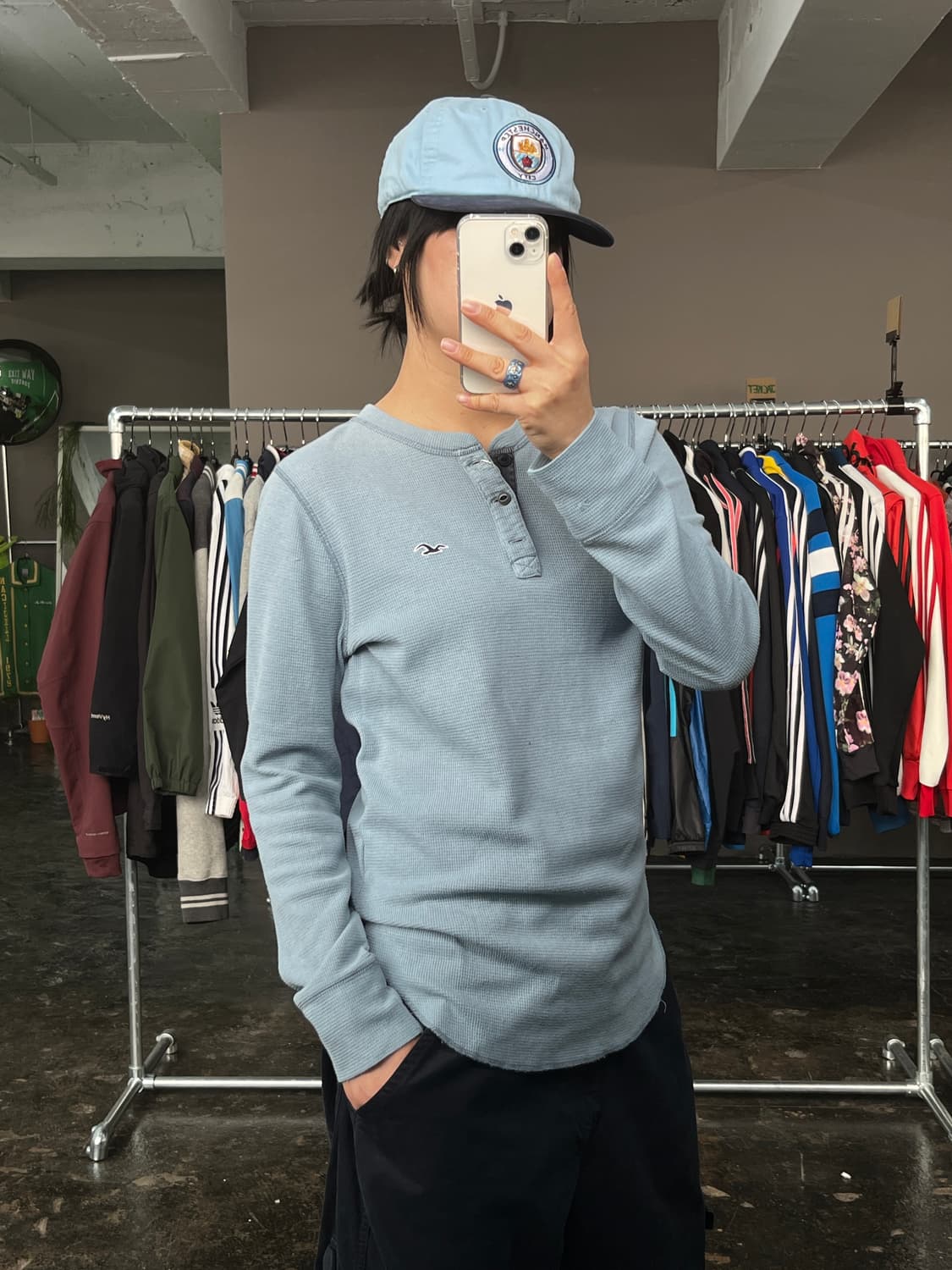 홀리스터 헨리넥 와플 롱슬리브 티셔츠 상품이미지2