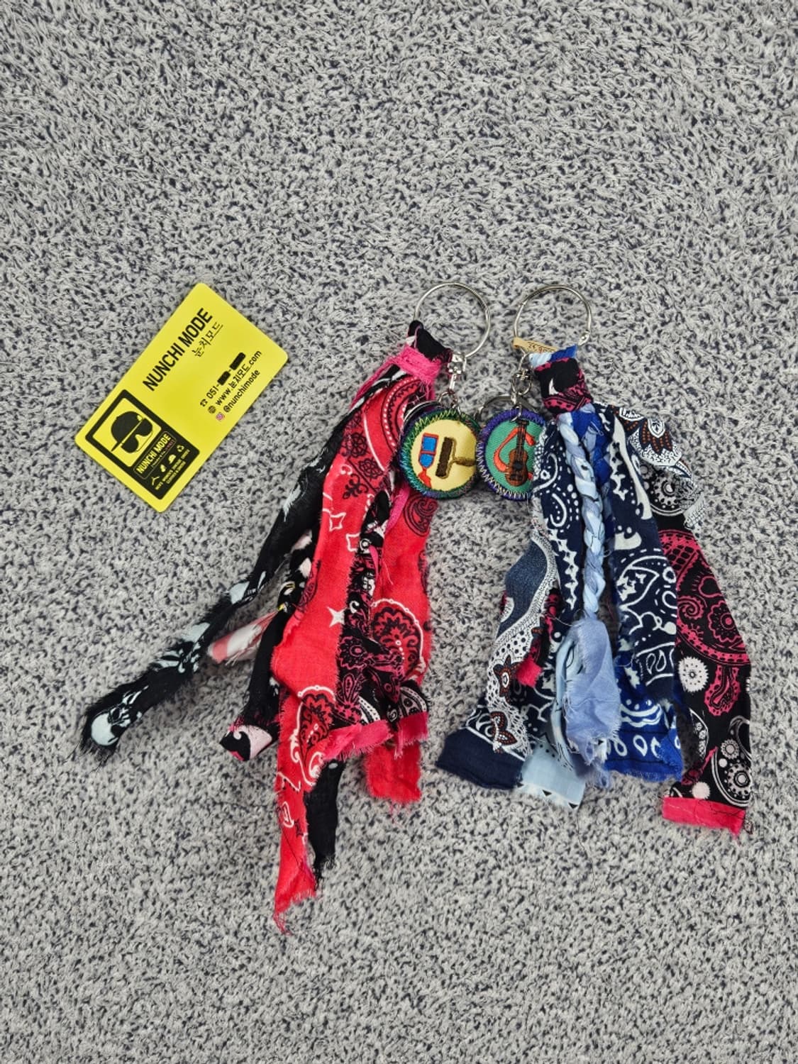 핸드메이드 커스텀 패치 반다나 카라비너 키링 ( OS ) / 11678 상품이미지6