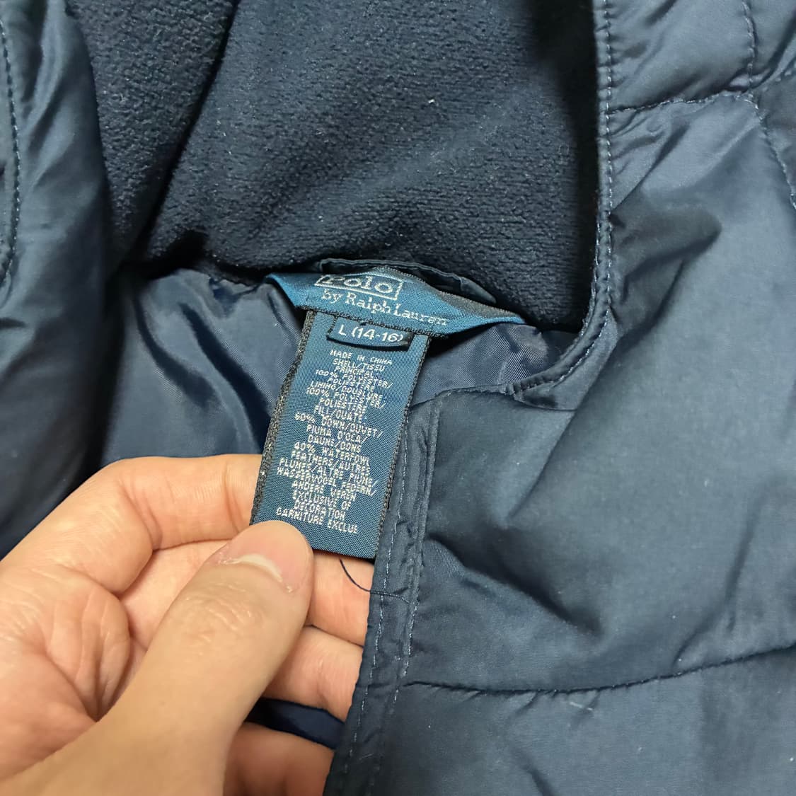 폴로 랄프로렌 빅포니 네이비 패딩 점퍼 후드 상품이미지3