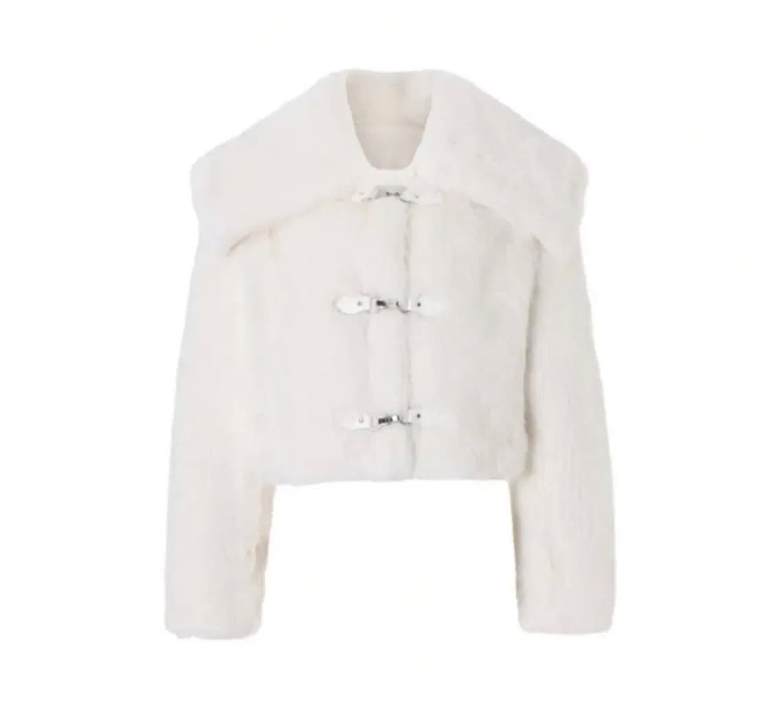 새상품)) 낫유어로즈 베베 세일러 퍼 자켓 화이트 상품이미지1