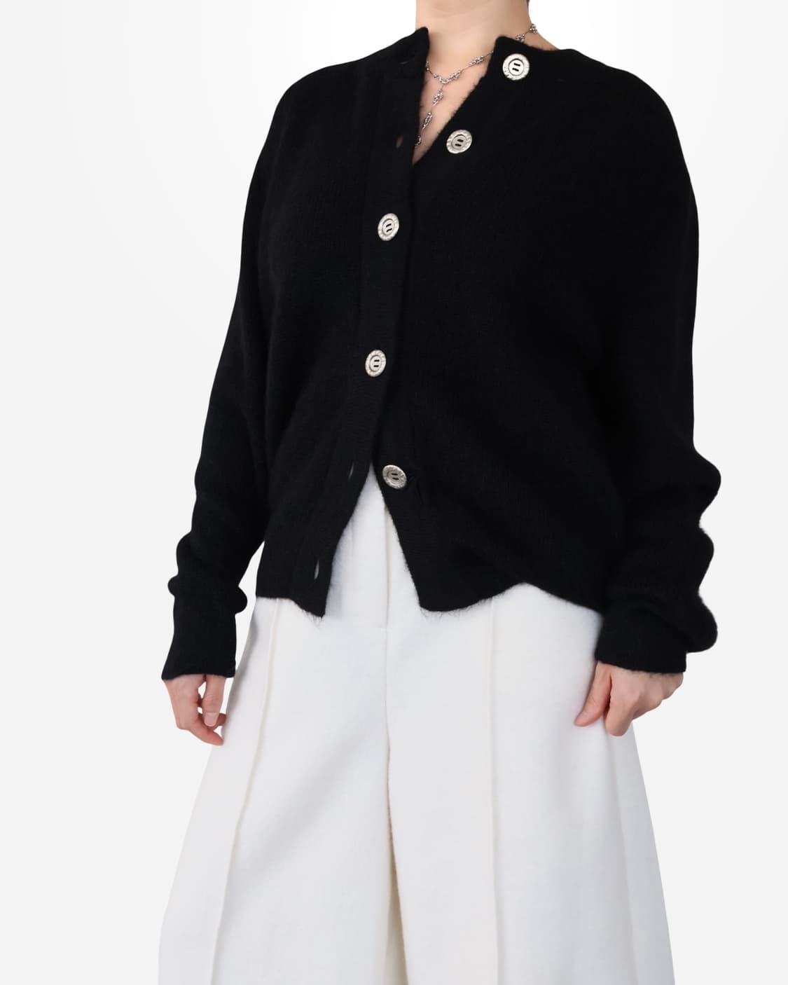 Yves Saint Laurent Black Mohair Cardigan 상품이미지3