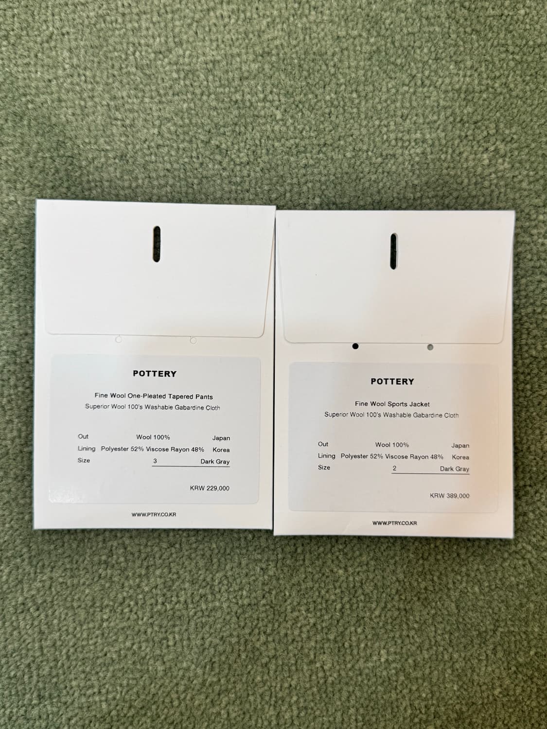 (무료배송) 포터리 다크그레이 셋업 수트 판매합니다. 상품이미지7